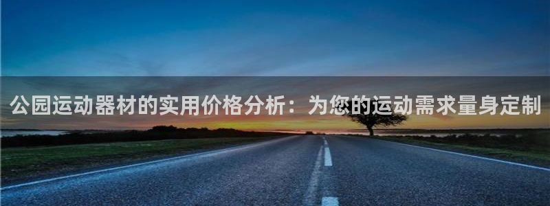 凯捷体育新能源：公园运动器材的实用价格分析：为您的运