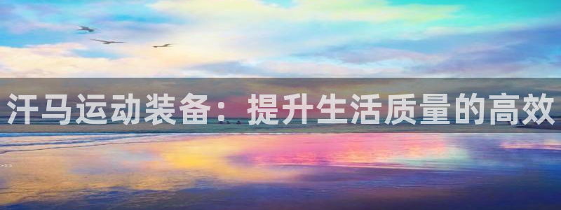 凯捷体育开户：汗马运动装备：提升生活质量的高效