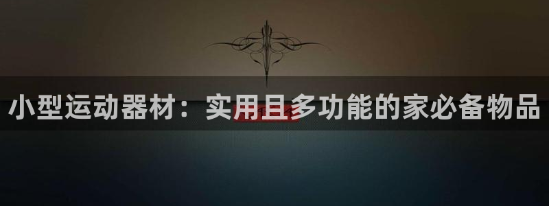 意昂集团官网：小型运动器材：实用且多功能的家必备物品